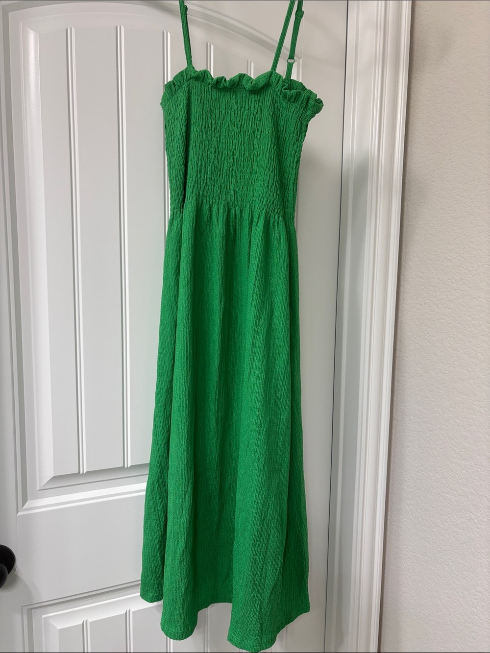 H&M women’s Green Smock Topped Dress - Size Small